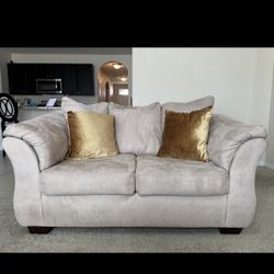 Suede Sofa & Loveseat 
