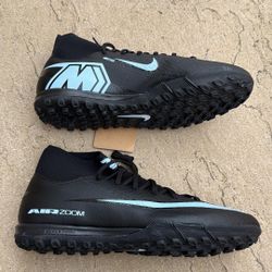 New Nike Mercurial Zoom Superfly 10 Academy Turf Soccer Shoes Black Men’s 7.5, Women’s 9