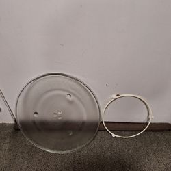 Microwave Glass Shelf with Guide