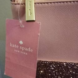 NEW KATE SPADE PINK GLITTER SHOULDER BAG 