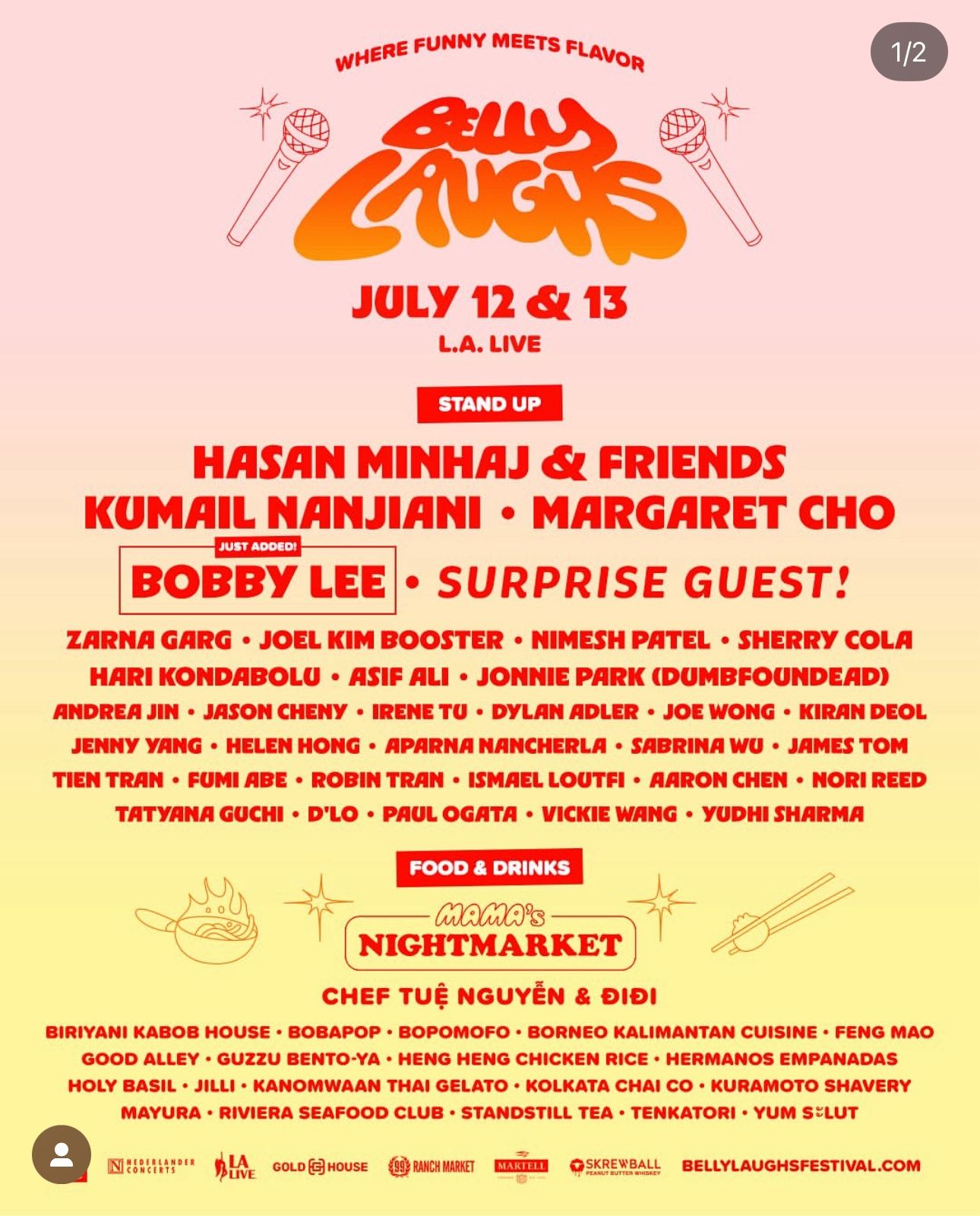 Four 2-Day GA Tickets, Belly Laughs Festival