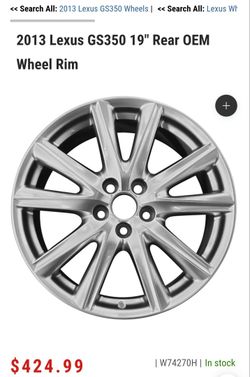 Lexus GS350 Rear Wheel Rim 2013-15