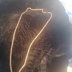 14k gold  plated rope chain