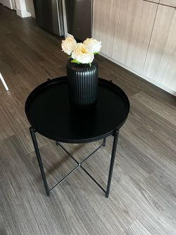 Ikea tray table with vase