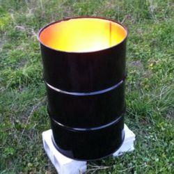 Metal Barrels 55 Gallons, Not Galvanized Inside, Perfect for traditional burn barrel, smoker, solo stove knock off.  
