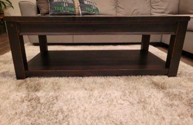 Dark Brown Wood Coffee Table