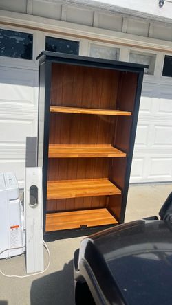Tall Bookcase with Wood Shelves $50