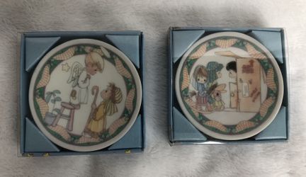 Precious Moments Children’s Christmas Pageant Nativity Mini Plate Hanging Ornaments