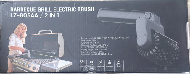 Electric grill brush cleaning