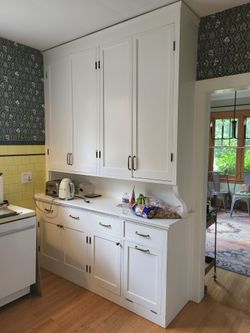 Built-In White Shaker Cabinet Run, Tall, 75w, 21d, 104h-108h