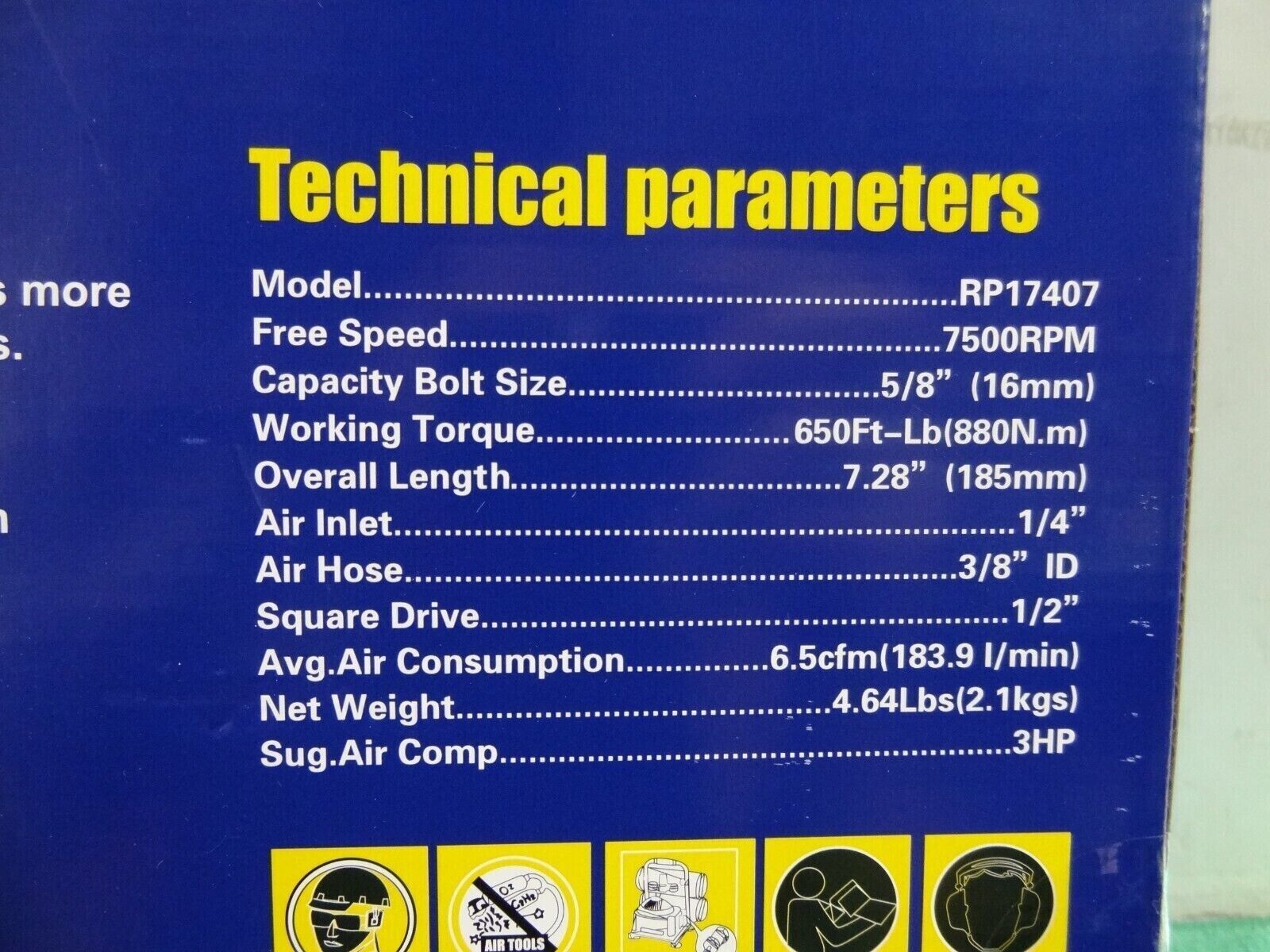 Brand New Goodyear 1/2 Inch Pneumatic Composite Impact Wrench RP17407