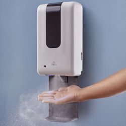 Automatic Liquid/Foaming Hand Soap Dispenser, Sanitizer Dispenser w/ Drip Catcher, Refillable, Touchless, Dish Soap, Bathroom, Kitchen, Restaurant