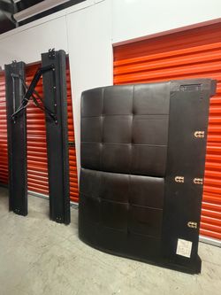 Queen Faux Leather Tufted Bed frame