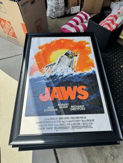 JAWS by Robert Tanenbaum from Bottleneck Gallery - Movie Art Print  - 