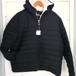 Men's Calvin Klein Black Jacket XL Sherpa

New