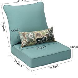 Aoodor Patio Cushions 24x24