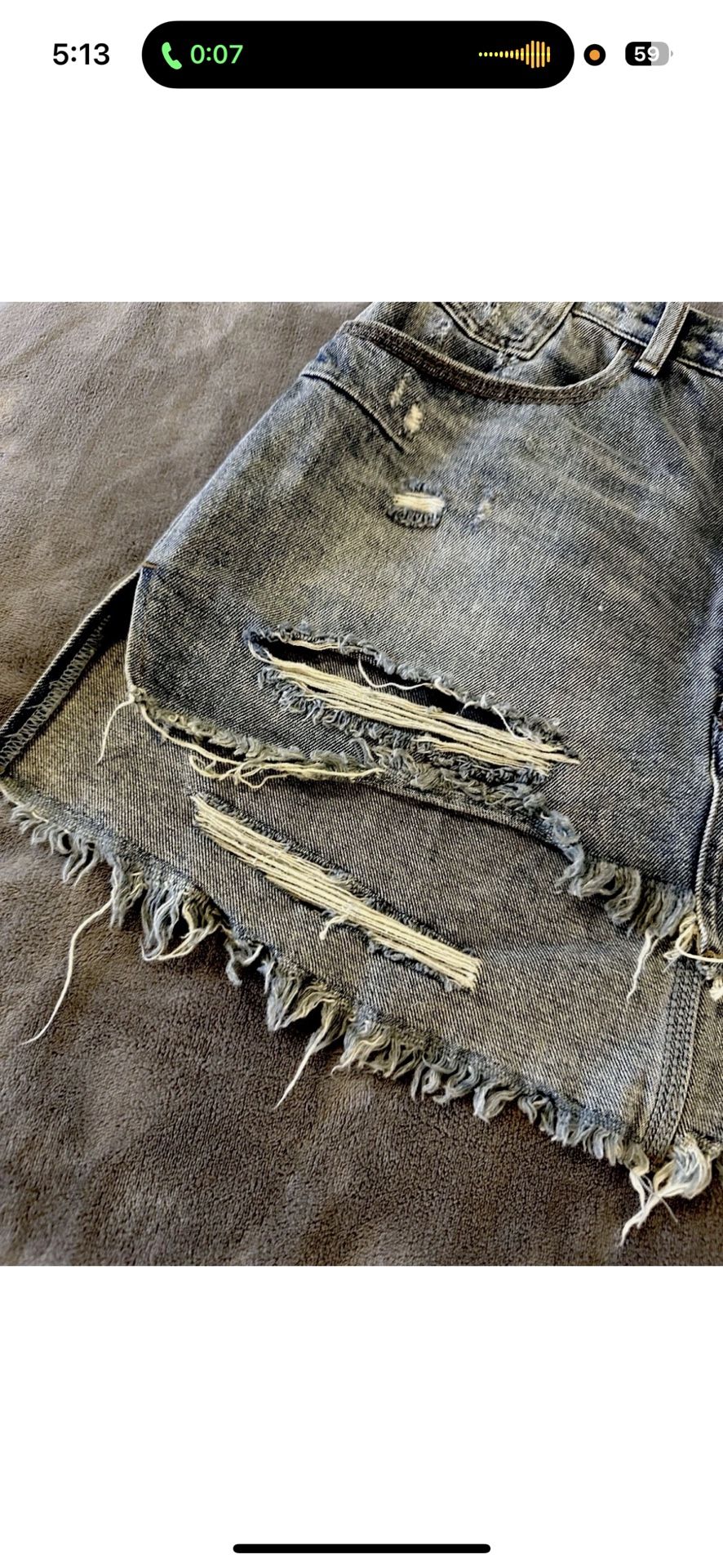 One Teaspoon Jean Skirt Distressed 29