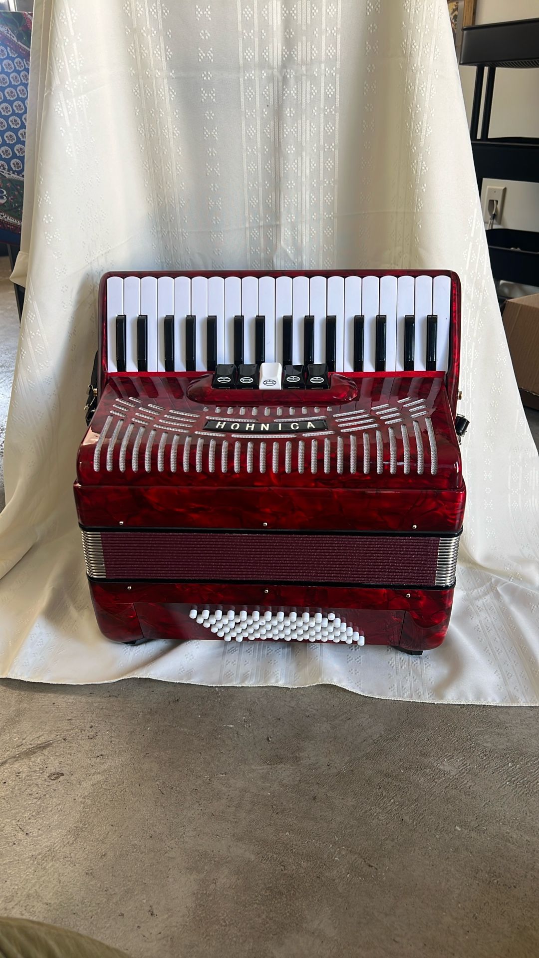 New Hohner Hohnica Accordion with Case