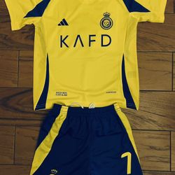 Ronaldo Uniform Kids Jersey And Shorts  Al Nassr Portugal 