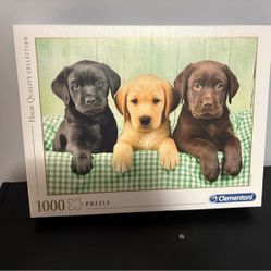 Clementoni 1000 Piece Dog Puzzle - Black, Yellow, Brown