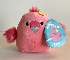 Squishmallow 5” Cookie Pink Flamingo 2022 New With Tags Fuzzy Wings Tuft Flower