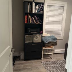 Black Storage Shelves / Book Case