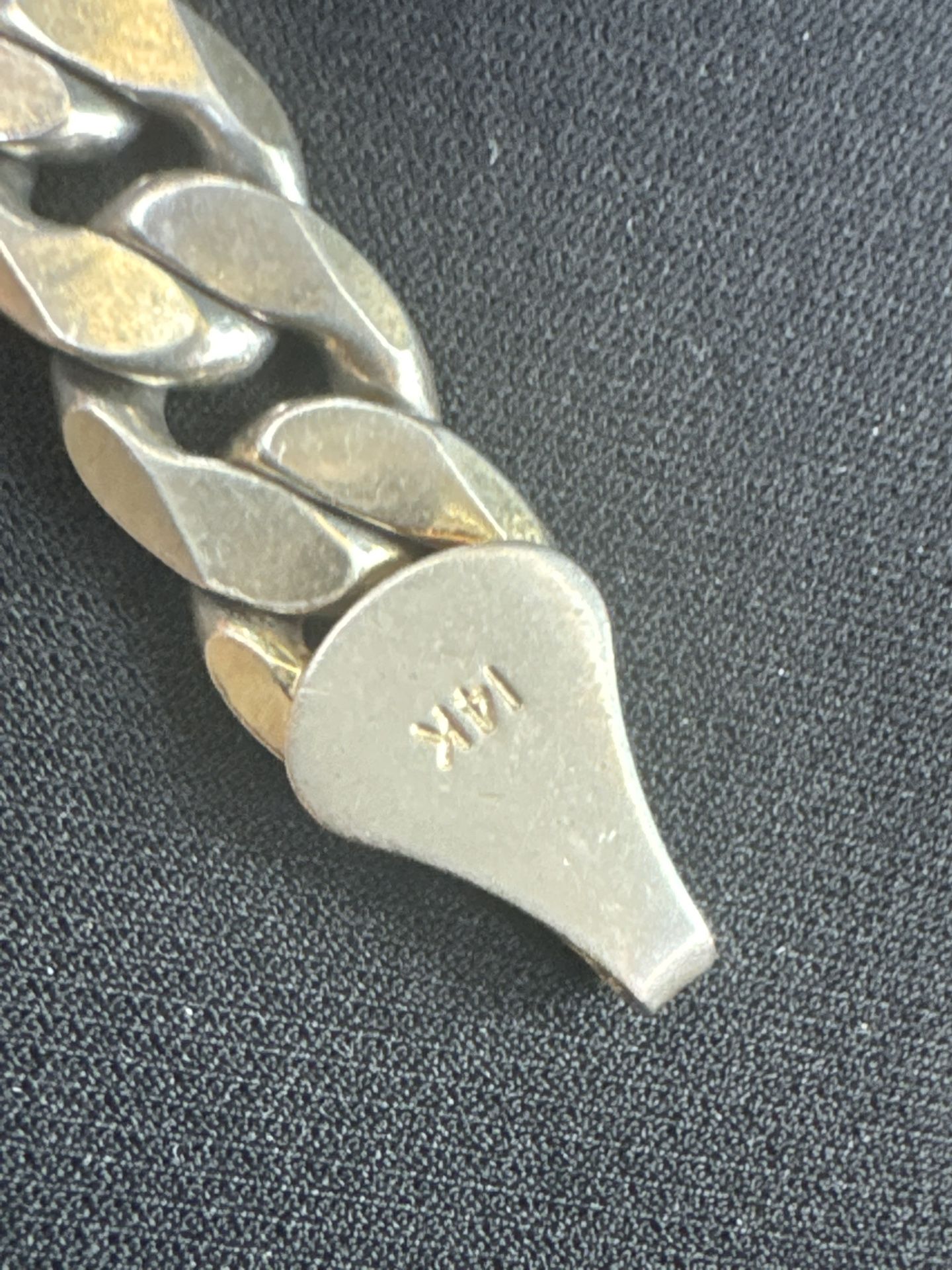 14k Gold Plated With Solid Silver 8.9 Mm Bracelet 