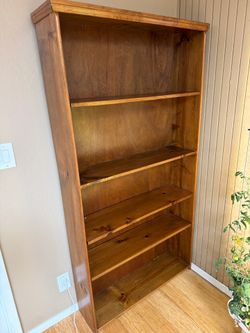 Wooden bookcase. 6ft high x 3ft wide.