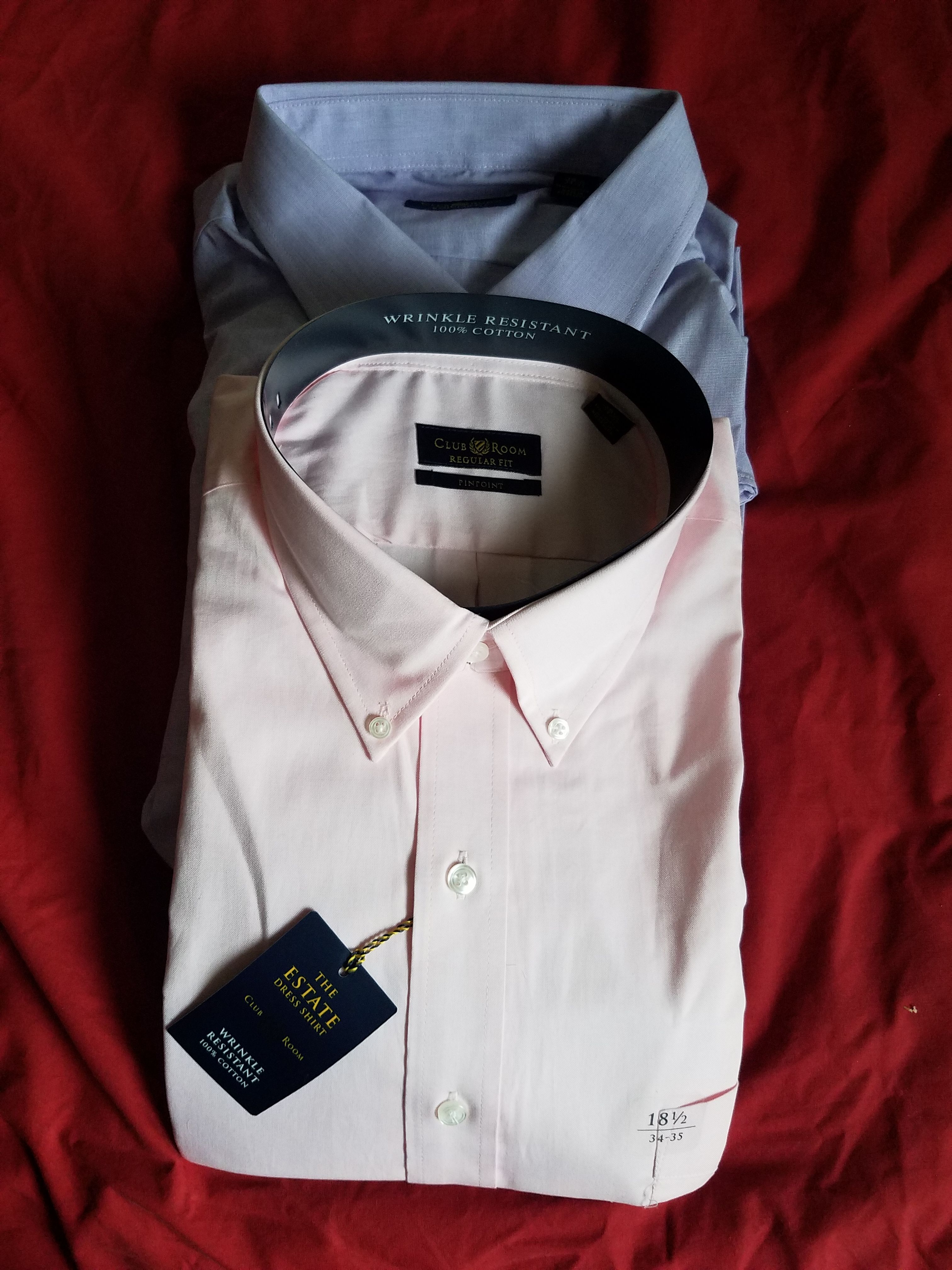 2 brand new wrinkle resistant dress shirts