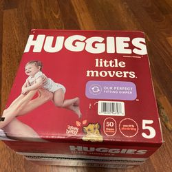 One Box Huggies Little Movers Diaper Size 5