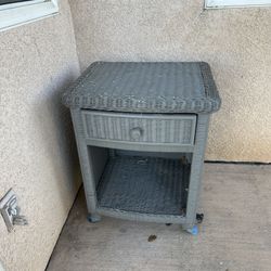 Wicker End Table
