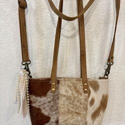 Tricolor Cowhide Purse
