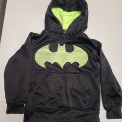 Boys 4-5 approx Batman pullover hooded drifit sweatshirt Lot E