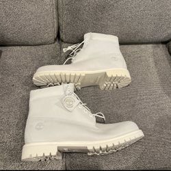 Timberland 6” Premium Boots “Ghost White” Size 14