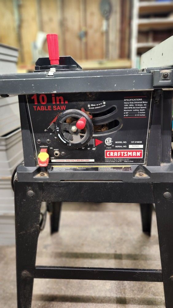Craftsman 10" Table Saw