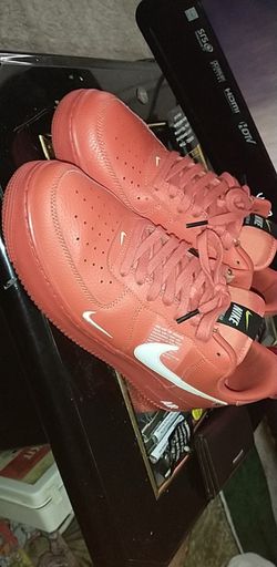 Orange And White Premium Air Force 1 Sz 11