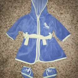 Bathrobe And Slippers