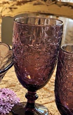 Princess house  fantasía vasos de vidrio morado
