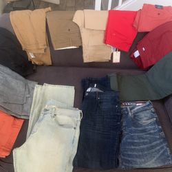 DENIM /chinos KHAKIS BUNDLE HAUL MENS 13 Pair 