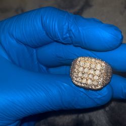 New 14k gold 8ct vs1 diamond pinky ring 24g size 9