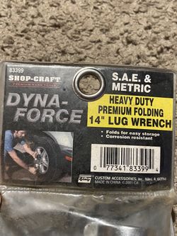 Shop Craft Dyna-Force 14” Heavy Duty Folding Lug Wrench NIP