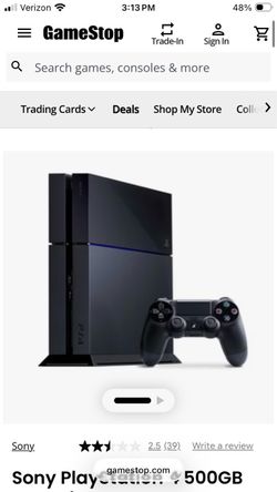 PS4 console with cables only
