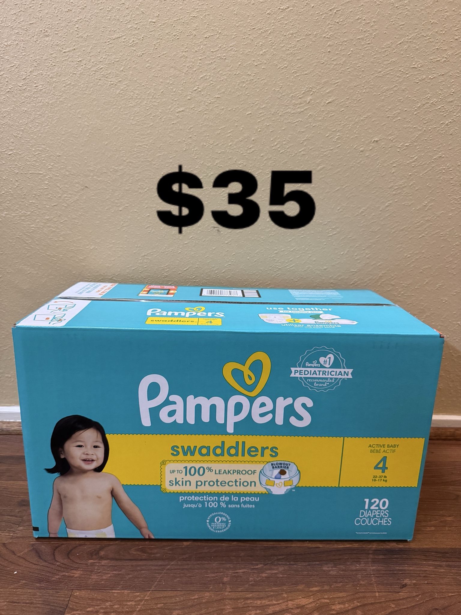 Pampers Swaddlers Size 4 ( 120 Counts )
