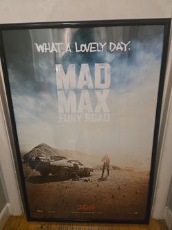 Mad max movie  poster framed  from the movie theater
