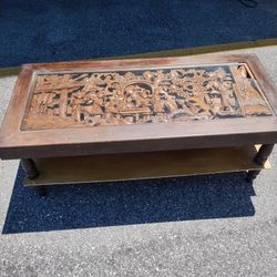 Hand Carved Coffee And End Tables 