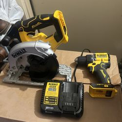 Saw 6-1/2 Drill 1/2 And Charger  New