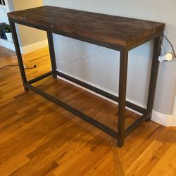 Wood & Metal Console Table