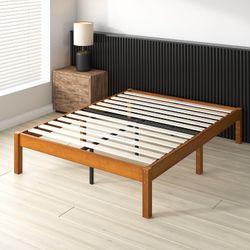 New Zinus 14 Inch Ellie Bamboo Platform Bed Frame, Queen