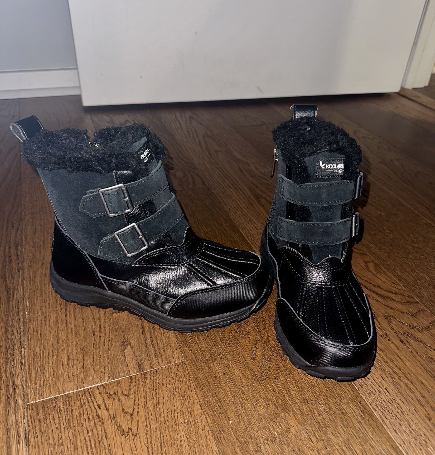 NEW Koolaburra by Ugg Womans Imree Moto Black Waterproof Insulated Boots, 6M