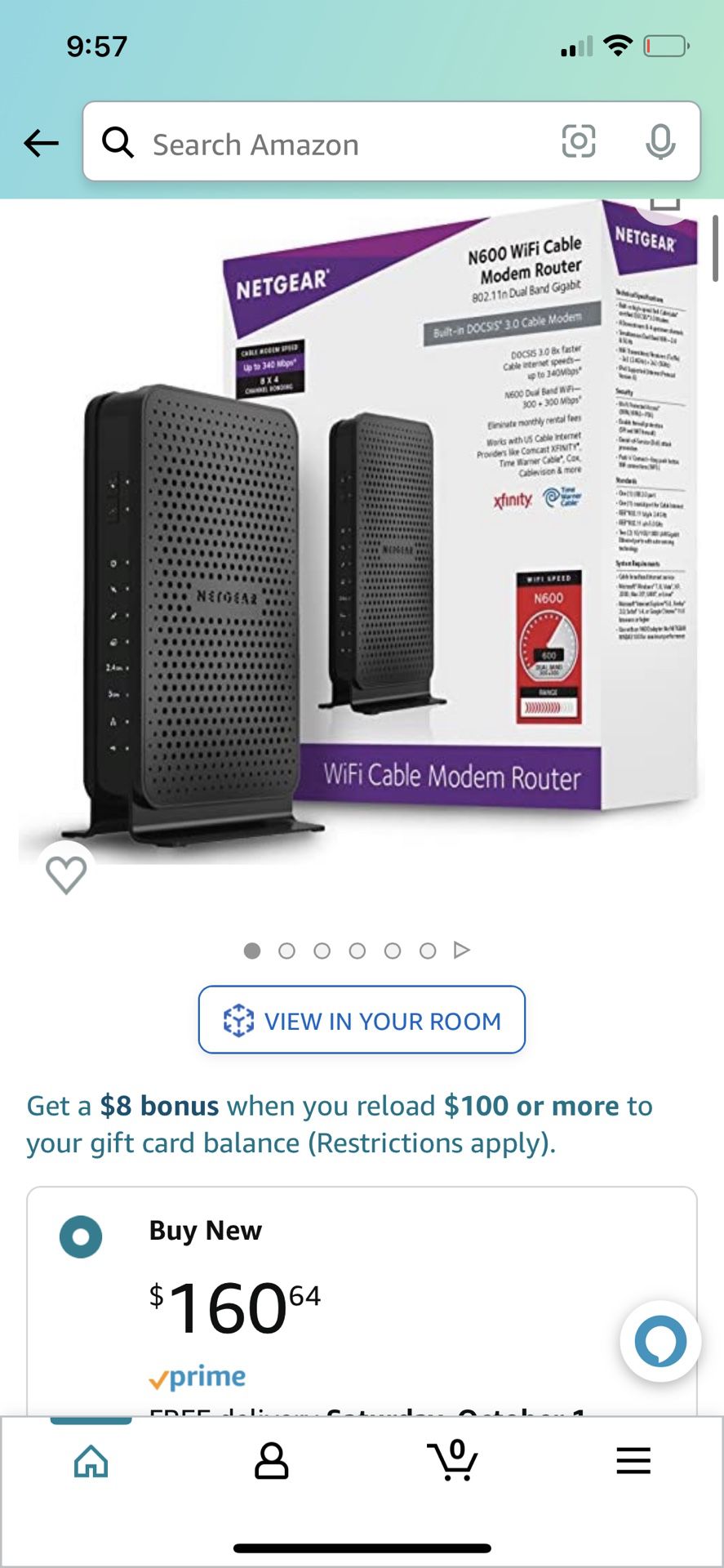 N600 WiFi Cable Modem Router